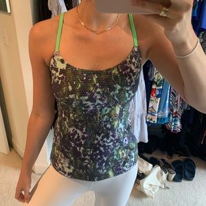 Lululemon Purple and Green Workout Tank